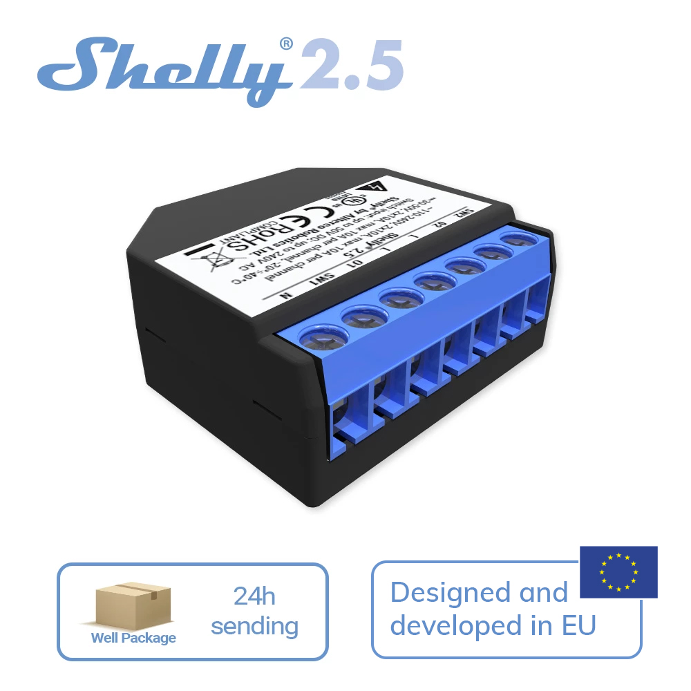 Smart Home Open Source - Shelly 2.5 Nhà Thông Minh Đôi