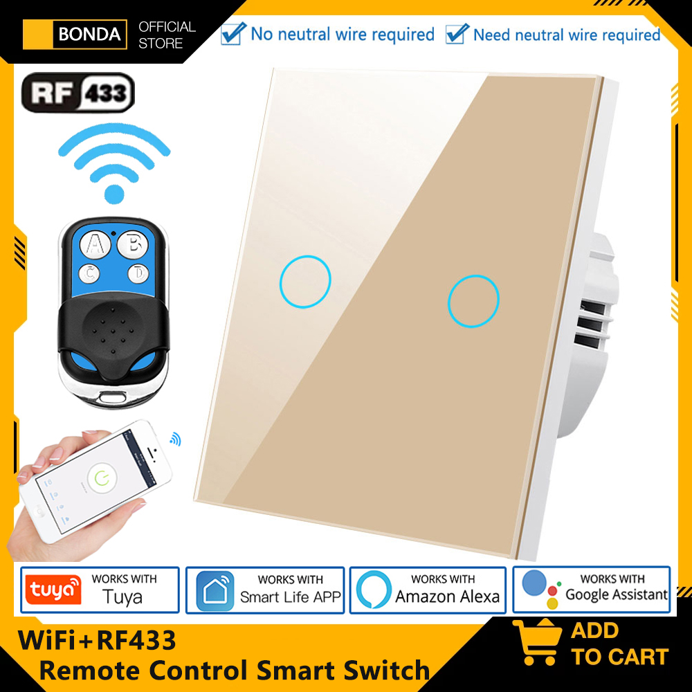 Smart Home Networking - Tuya EU WiFi+RF433 Smart Remote control