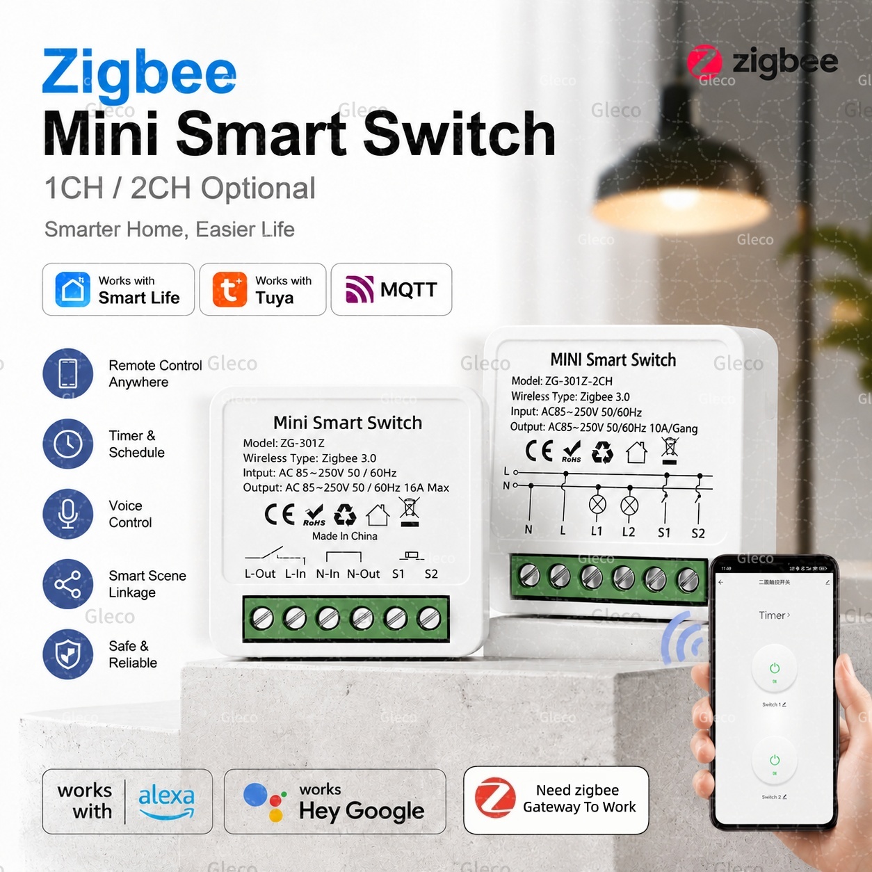 Zigbee Tuya Smart Switch Smart - đánh giá và giá Smart Home Diy