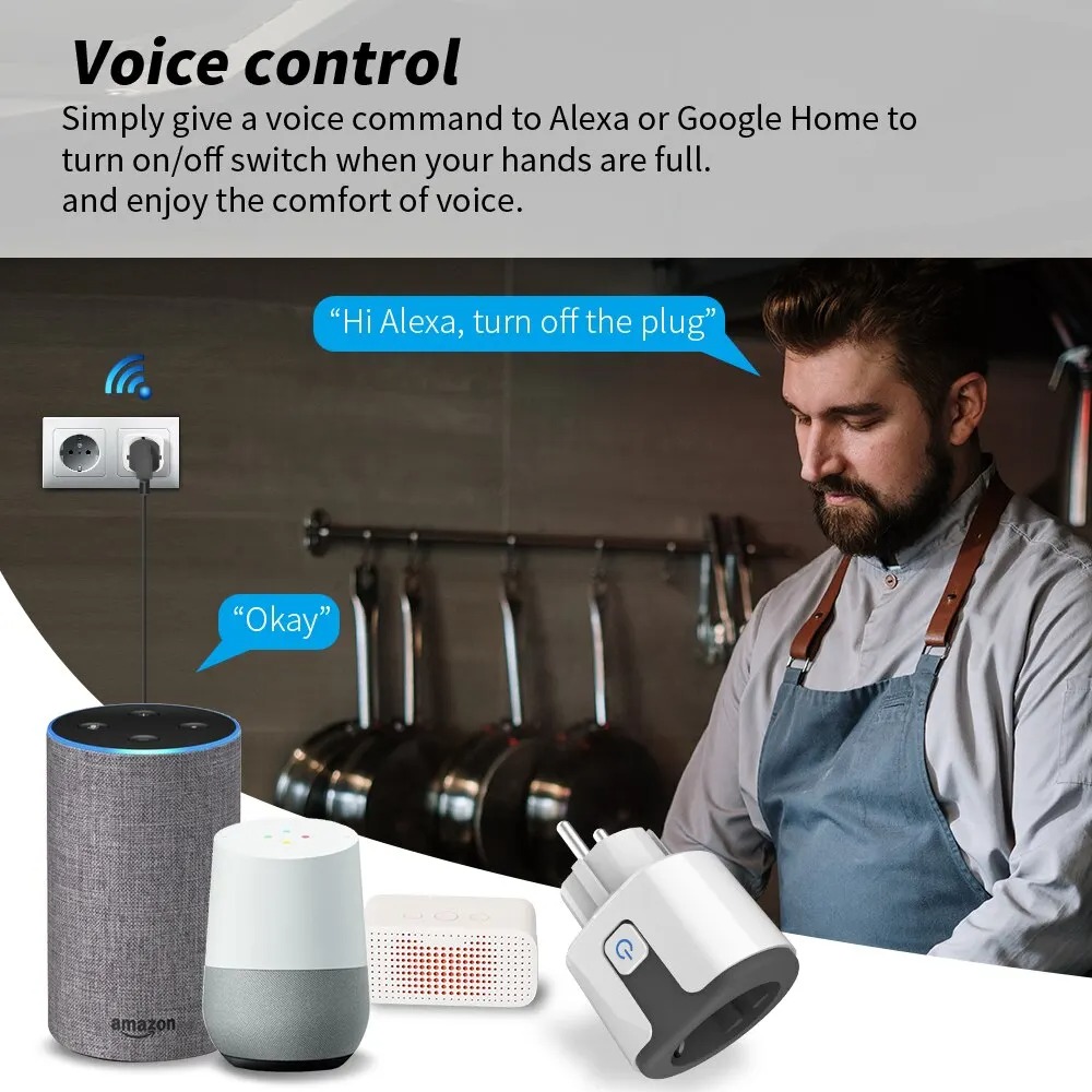 WiFi EU Smart Socket Plug Work - đánh giá và giá Smart Home Energy Monitor