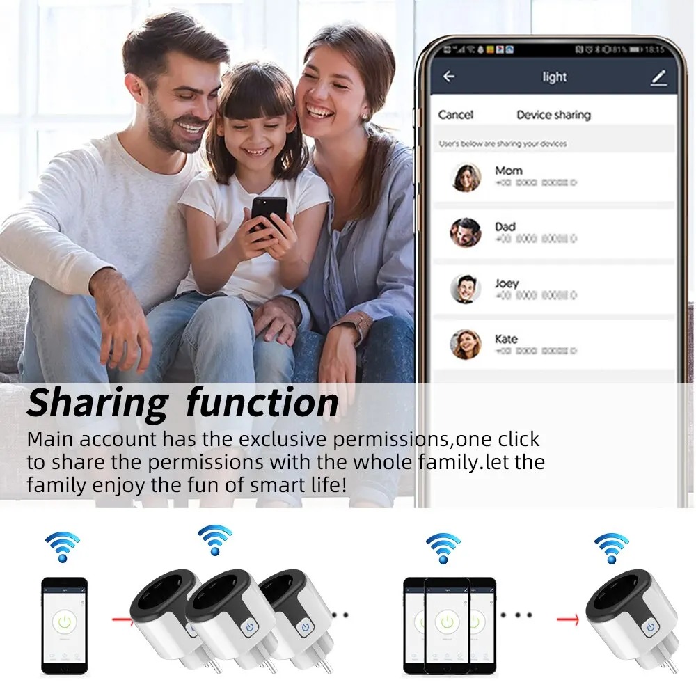 WiFi EU Smart Socket Plug Work - đánh giá và giá Smart Home Energy Monitor