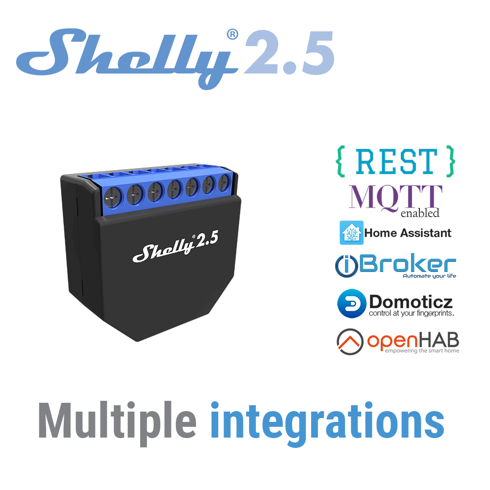 Shelly 2.5 Nhà Thông Minh Đôi  - đánh giá và giá Smart Home Open Source