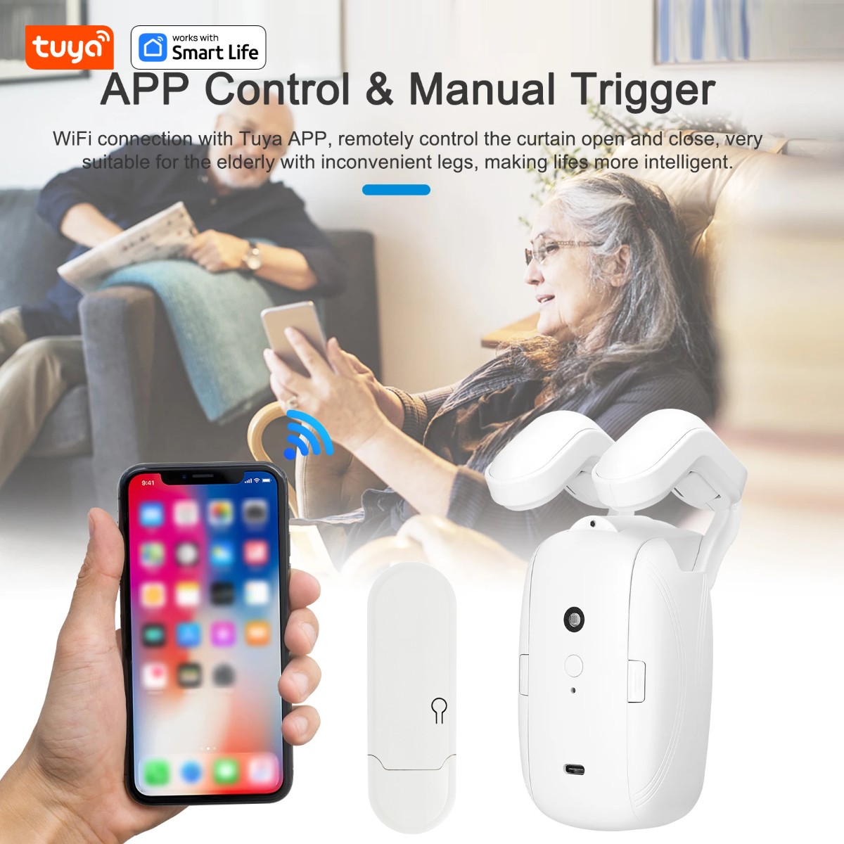 1/2PCS Tuya Smart WiFi Curtain - đánh giá và giá Smart Home Vimar