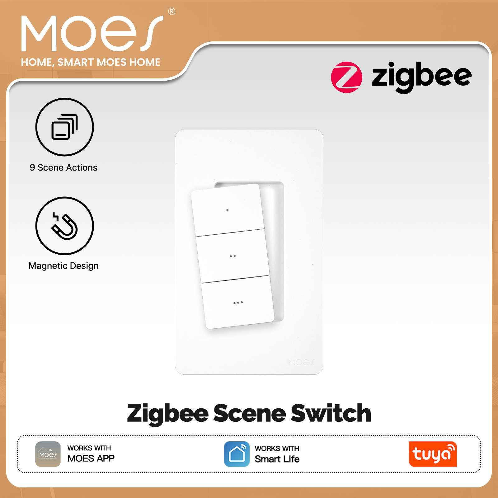 MOES Tuya Zigbee Smart Wireles - đánh giá và giá Smart Home Z Wave