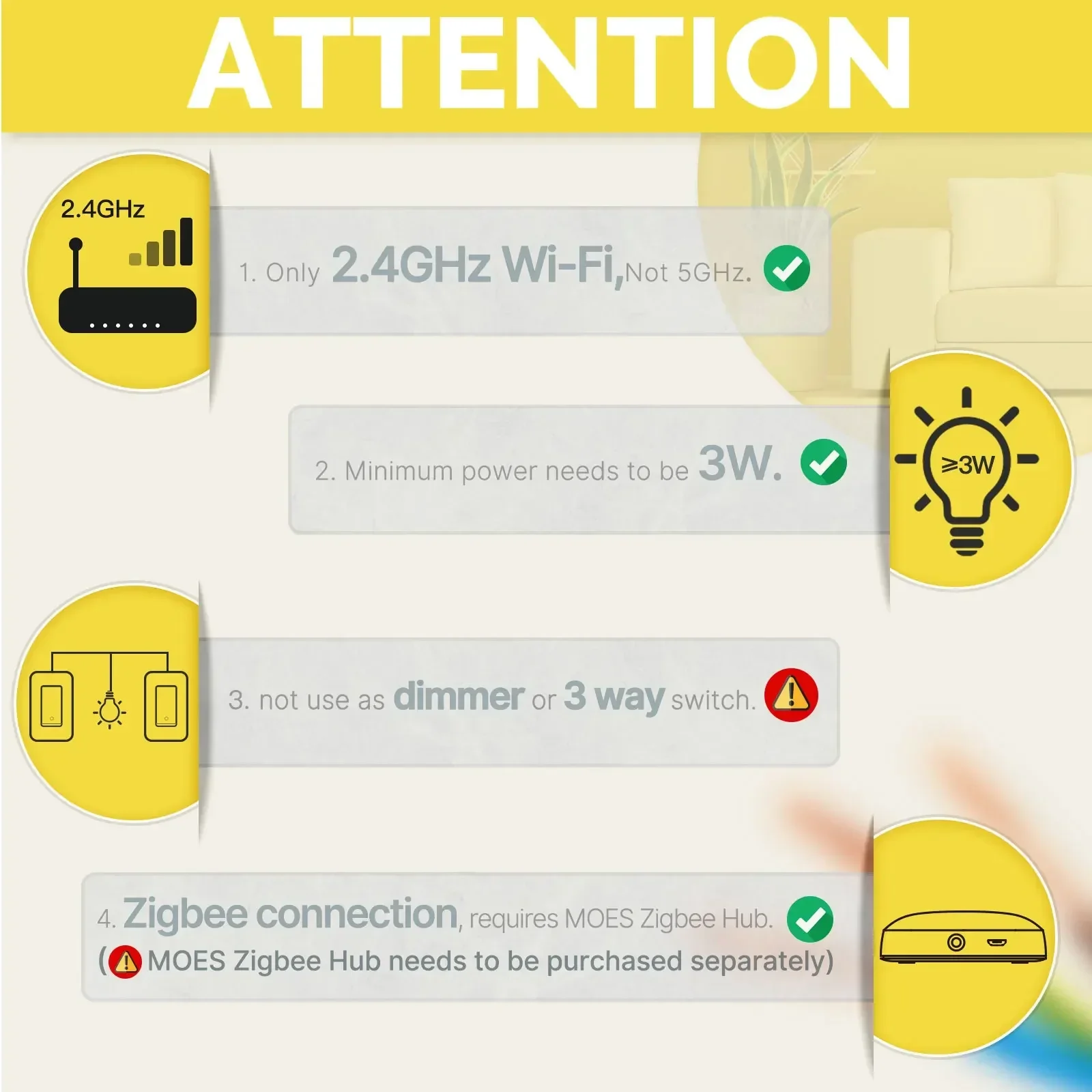 MOES Tuya ZigBee US Smart Ligh - đánh giá và giá Smart Home Z Wave